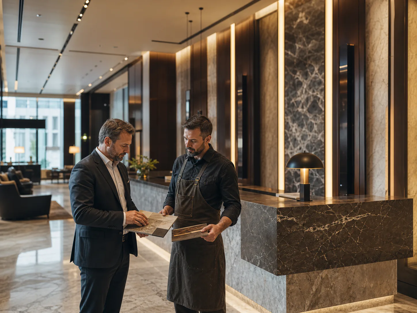 Artisan et responsable de projet dans un hôtel haut de gamme