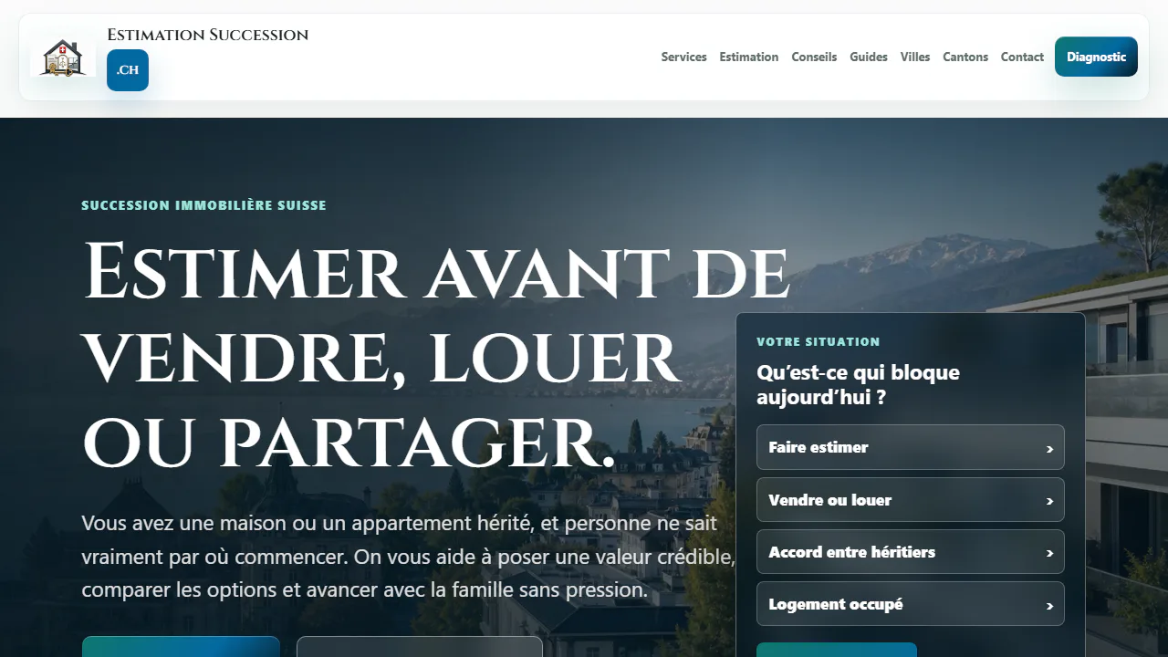 estimation-succession.ch — Estimation immobilière