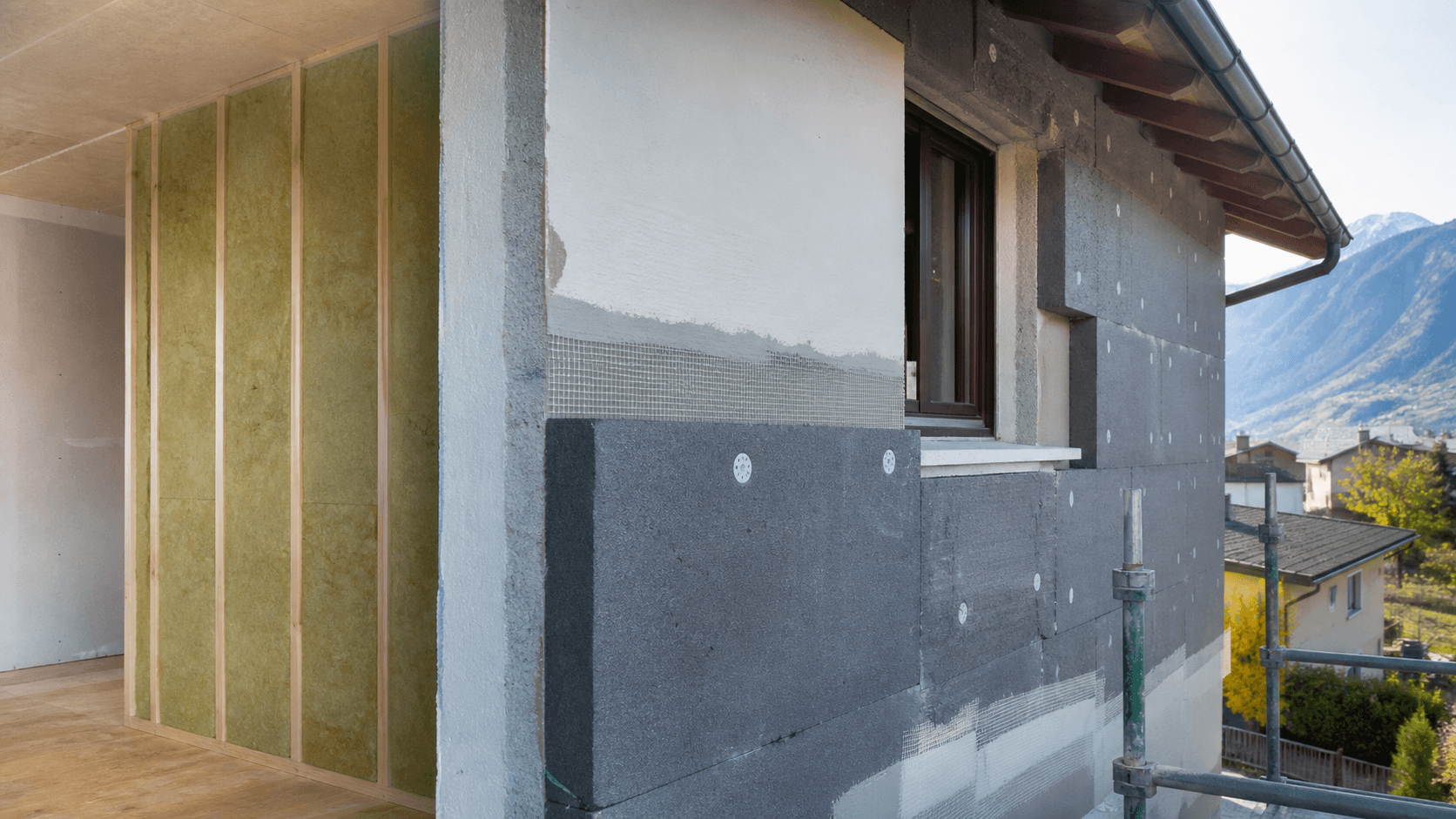 Isolation de façade d’une maison suisse