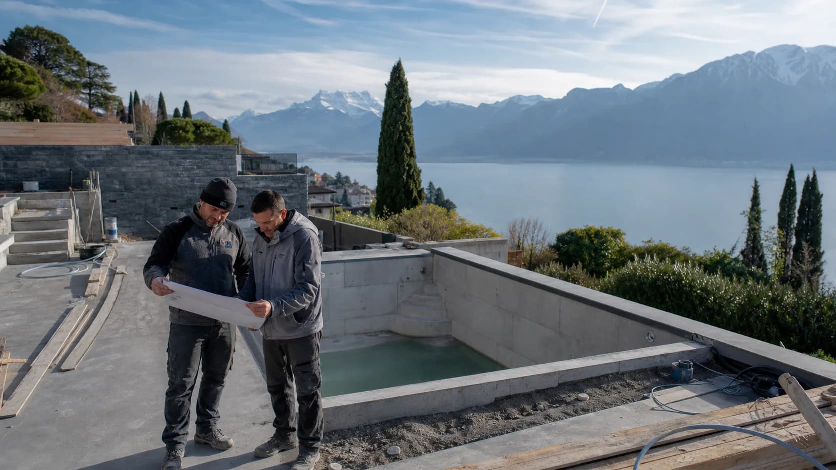 Photo de chantier liée à Piscine Montreux