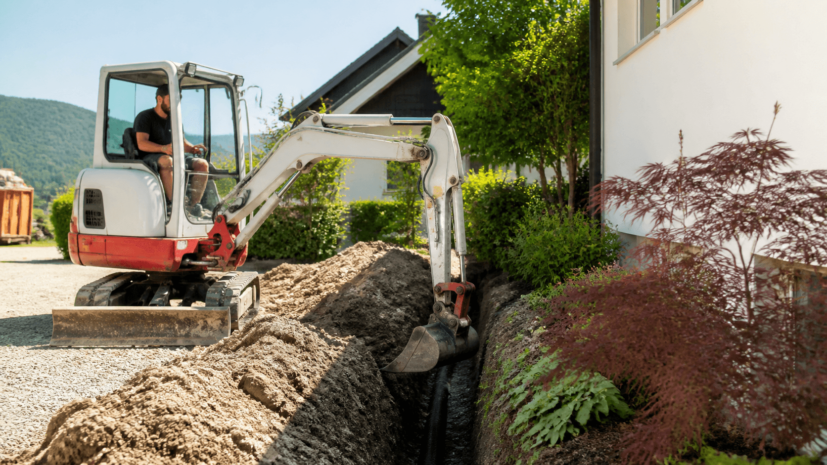 Intervention terrassier sur un chantier en Suisse romande