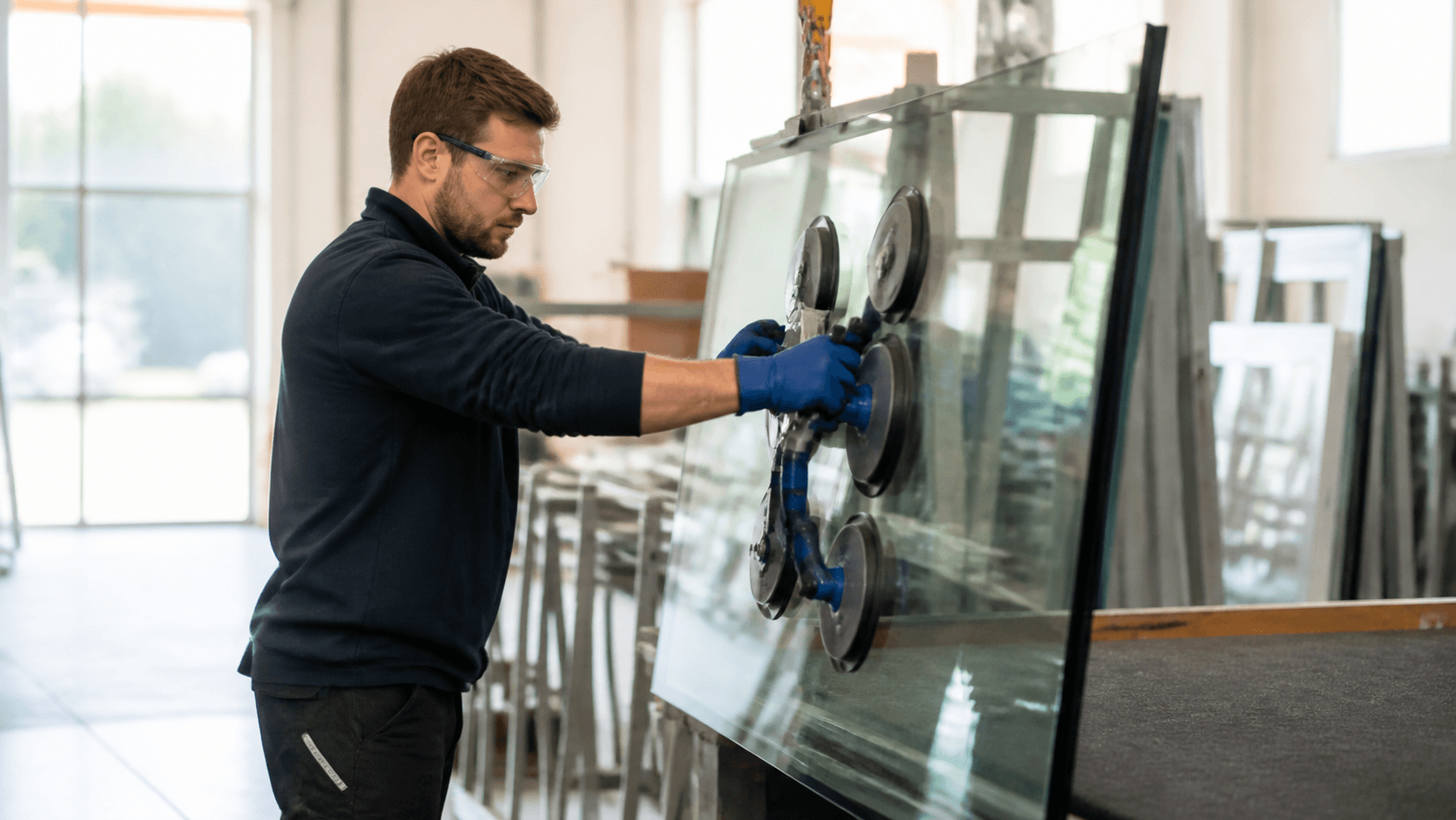 Intervention vitrier sur un chantier en Suisse romande