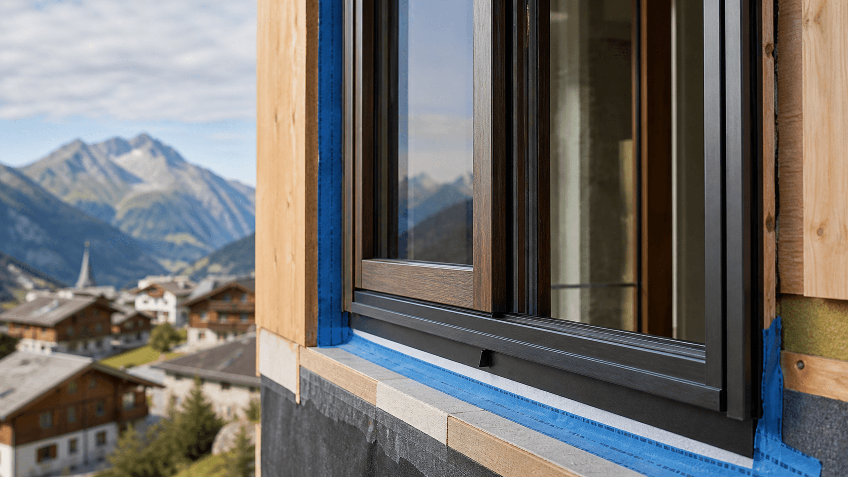 Intervention fenêtres double vitrage sur un chantier en Suisse romande