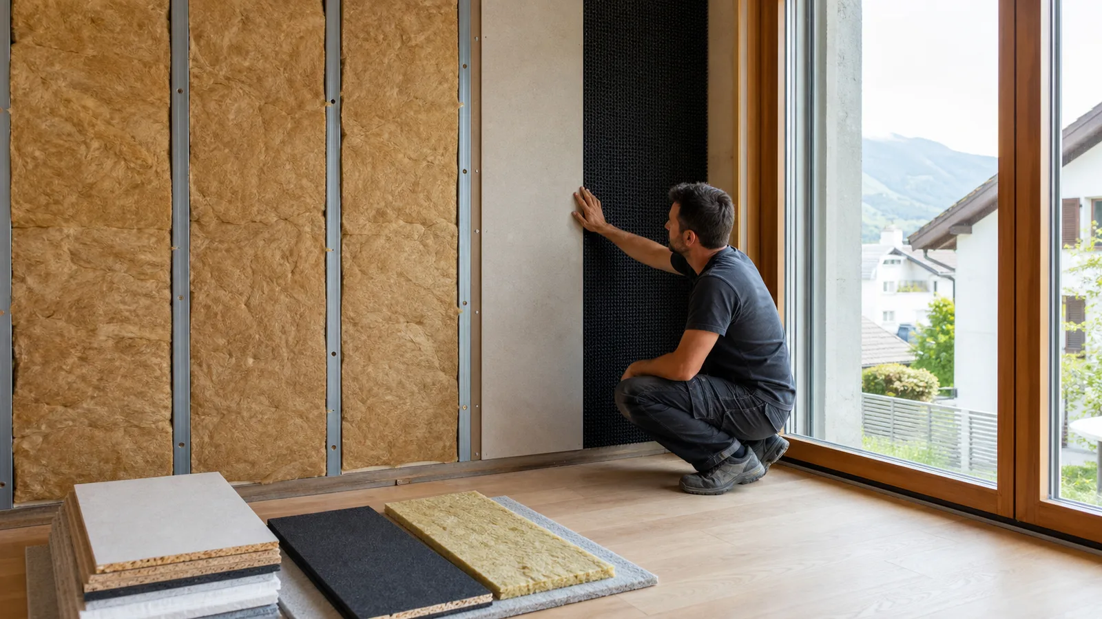 Photo réaliste dédiée pour Isolation maison Conthey