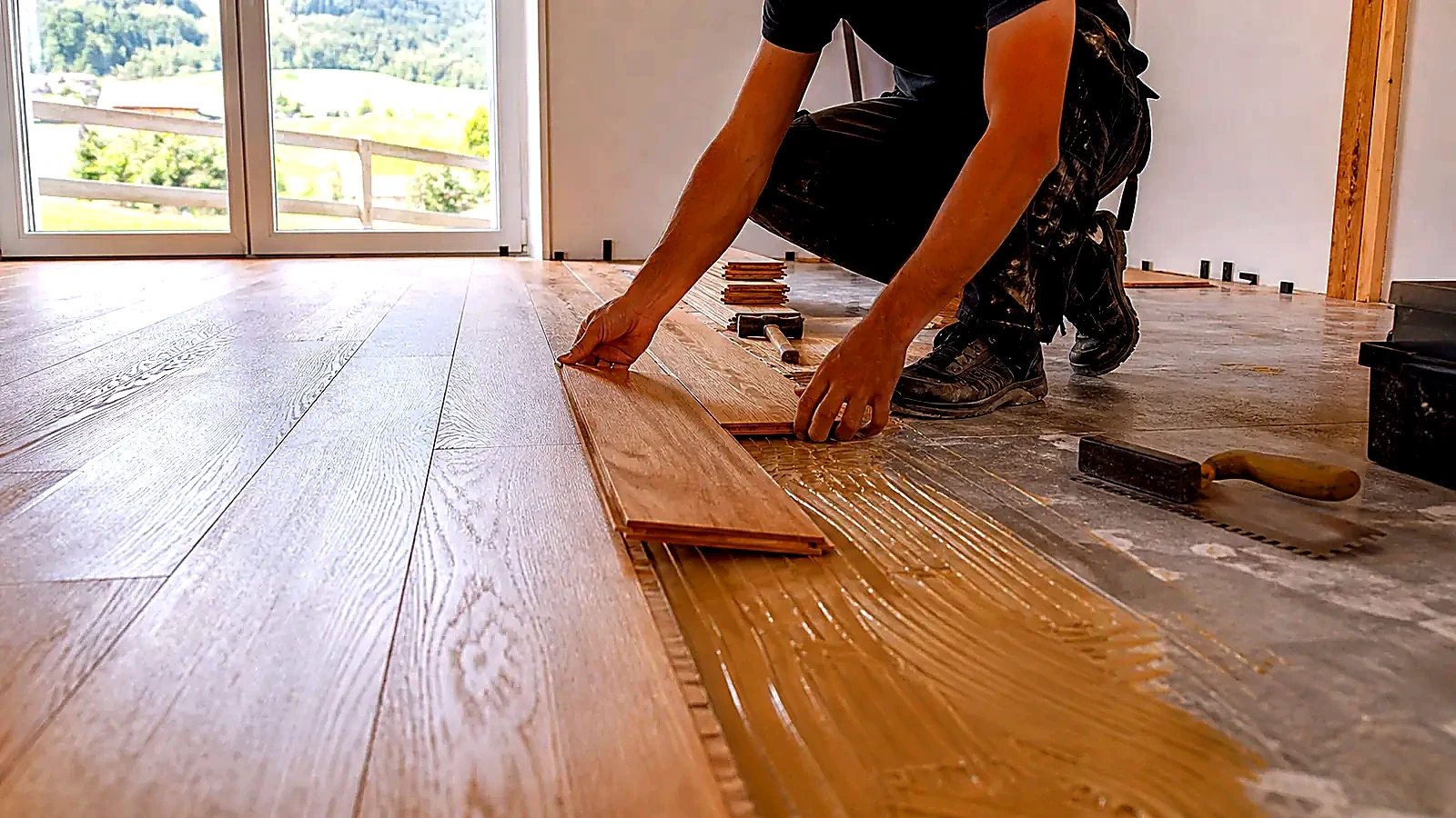 Dedicated realistic local image for Pose parquet Plateau de Diesse