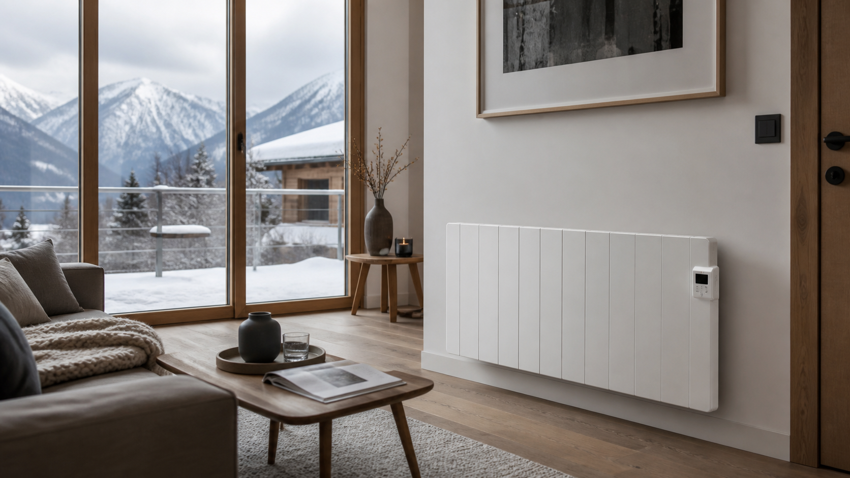 Elektroheizkörper auf einer Baustelle in der Romandie